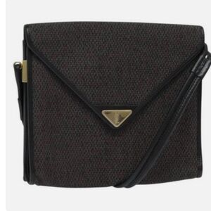 Elegant YSL Vintage Saint Laurent pvc Black/gray Crossbody Bag.
